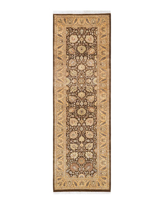 Traditional Mogul Brown Wool Runner 2' 6" x 8' 0" - Solo Rugs