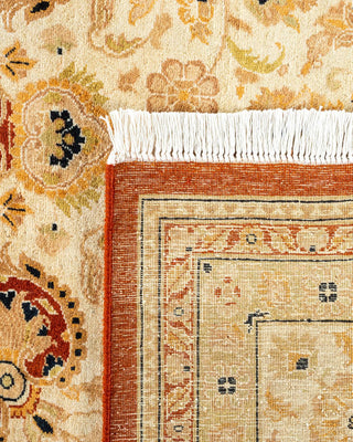 Traditional Mogul Orange Wool Area Rug 8' 1" x 10' 1" - Solo Rugs