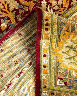 Traditional Mogul Red Wool Runner 3' 1" x 12' 4" - Solo Rugs