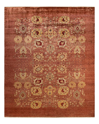 Contemporary Eclectic Pink Wool Area Rug 7' 10" x 10' 1" - Solo Rugs