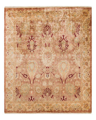 Contemporary Eclectic Brown Wool Square Area Rug 6' 1" x 6' 3" - Solo Rugs