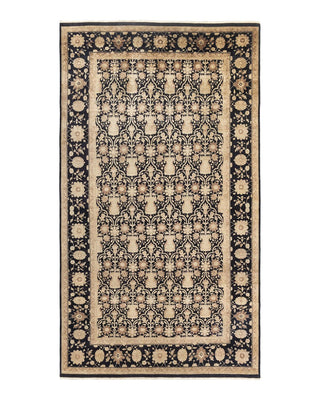 Contemporary Eclectic Black Wool Area Rug 7' 10" x 14' 4" - Solo Rugs