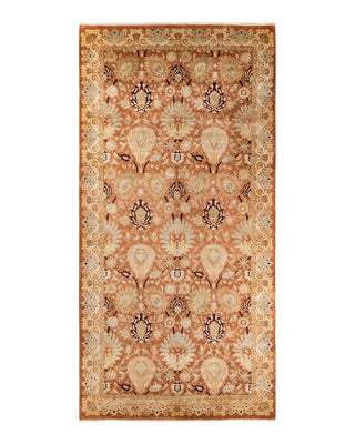 Contemporary Eclectic Brown Wool Area Rug 6' 0" x 12' 2" - Solo Rugs