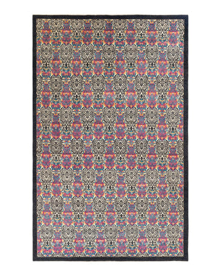 Suzani, One-of-a-Kind Hand-Knotted Area Rug - Black, 10' 0" x 15' 10" - Solo Rugs