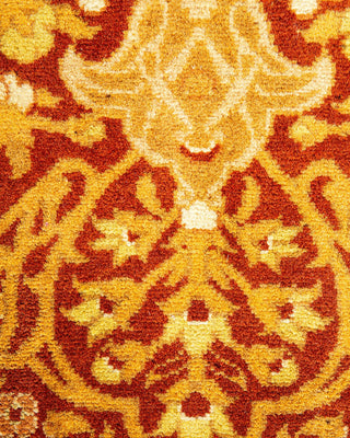 Traditional Mogul Orange Wool Area Rug 8' 3" x 10' 8" - Solo Rugs