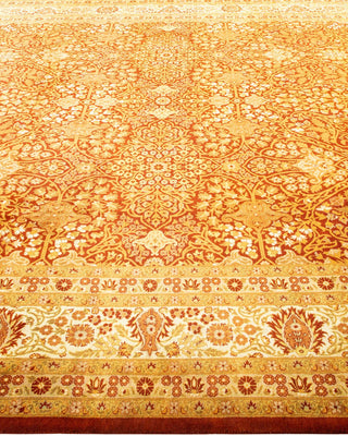 Traditional Mogul Orange Wool Area Rug 8' 3" x 10' 8" - Solo Rugs