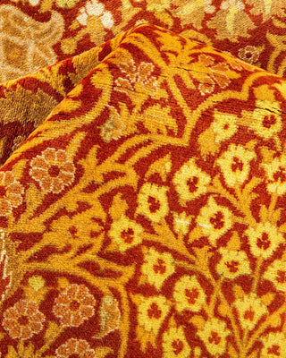 Traditional Mogul Orange Wool Area Rug 8' 3" x 10' 8" - Solo Rugs