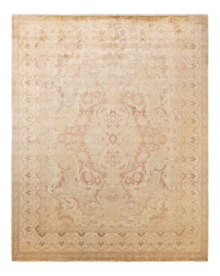 Contemporary Eclectic Ivory Wool Area Rug 8' 1" x 9' 10" - Solo Rugs