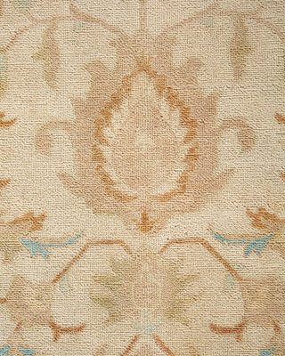 Contemporary Eclectic Ivory Wool Area Rug 9' 1" x 12' 2" - Solo Rugs