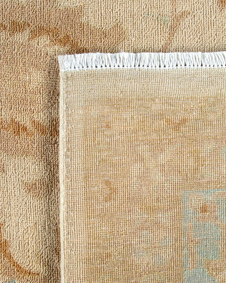 Contemporary Eclectic Ivory Wool Area Rug 9' 1" x 12' 2" - Solo Rugs