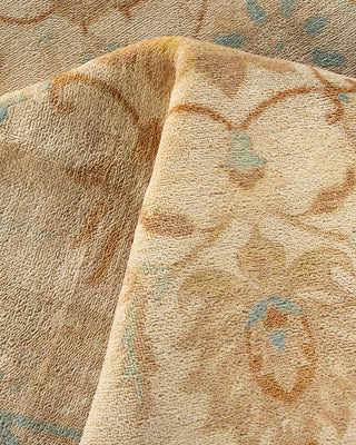 Contemporary Eclectic Ivory Wool Area Rug 9' 1" x 12' 2" - Solo Rugs