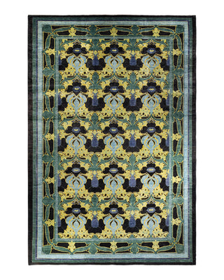Contemporary Arts & Crafts Black Wool Area Rug 12' 0" x 18' 2" - Solo Rugs
