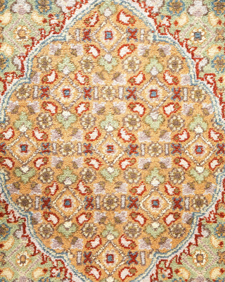 Traditional Mogul Orange Wool Area Rug 9' 1" x 12' 9" - Solo Rugs