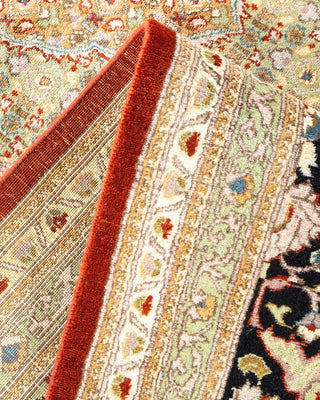 Traditional Mogul Orange Wool Area Rug 9' 1" x 12' 9" - Solo Rugs