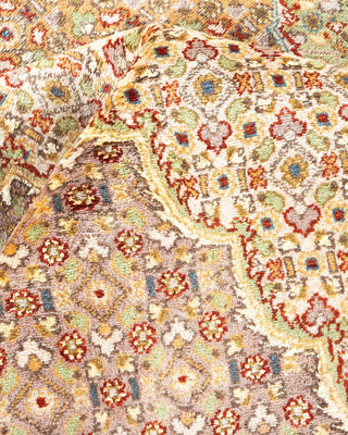 Traditional Mogul Orange Wool Area Rug 9' 1" x 12' 9" - Solo Rugs