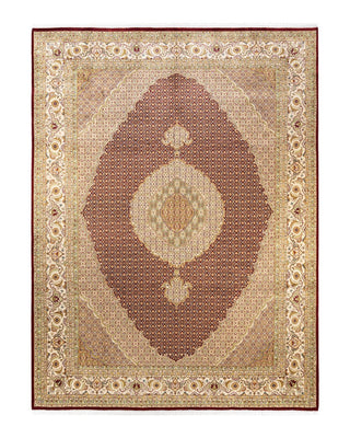 Traditional Mogul Red Wool Area Rug 9' 2" x 12' 4" - Solo Rugs