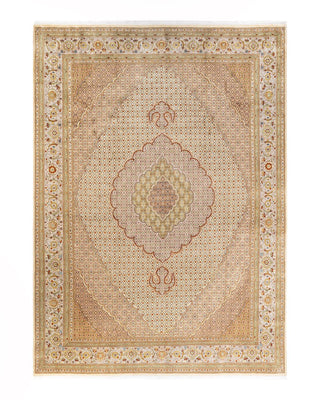 Traditional Mogul Ivory Wool Area Rug 10' 0" x 14' 2" - Solo Rugs