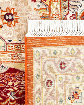 Traditional Mogul Orange Wool Area Rug 9' 0" x 12' 4" - Solo Rugs