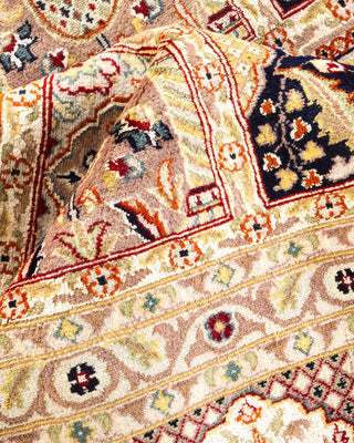 Traditional Mogul Orange Wool Area Rug 9' 0" x 12' 4" - Solo Rugs