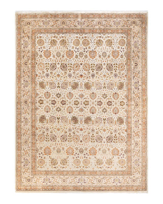 Traditional Mogul Ivory Wool Area Rug 9' 0" x 12' 3" - Solo Rugs