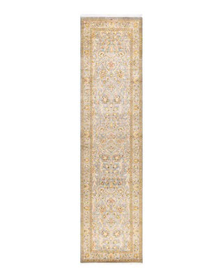 Traditional Mogul Light Blue Wool Runner 2' 7" x 10' 3" - Solo Rugs