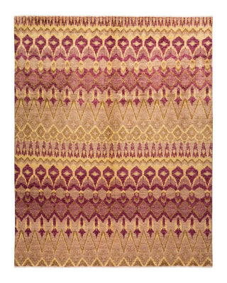 Contemporary Modern Beige Wool Area Rug 7' 10" x 10' 2" - Solo Rugs