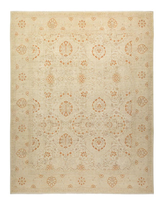 Traditional Mogul Ivory Wool Area Rug 8' 1" x 10' 2" - Solo Rugs
