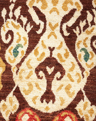 Contemporary Eclectic Brown Wool Area Rug 8' 10" x 11' 9" - Solo Rugs