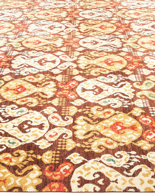 Contemporary Eclectic Brown Wool Area Rug 8' 10" x 11' 9" - Solo Rugs