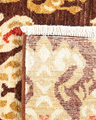 Contemporary Eclectic Brown Wool Area Rug 8' 10" x 11' 9" - Solo Rugs