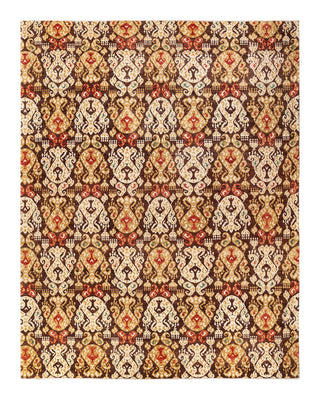 Contemporary Eclectic Brown Wool Area Rug 8' 10" x 11' 9" - Solo Rugs