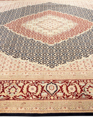 Traditional Mogul Blue Wool Area Rug 9' 1" x 12' 5" - Solo Rugs