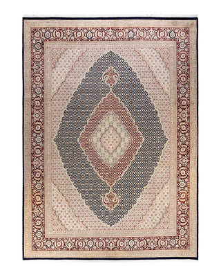 Traditional Mogul Blue Wool Area Rug 9' 1" x 12' 5" - Solo Rugs