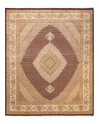Traditional Mogul Red Wool Area Rug 8' 2" x 9' 10" - Solo Rugs