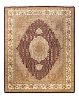 Traditional Mogul Red Wool Area Rug 8' 3" x 10' 2" - Solo Rugs