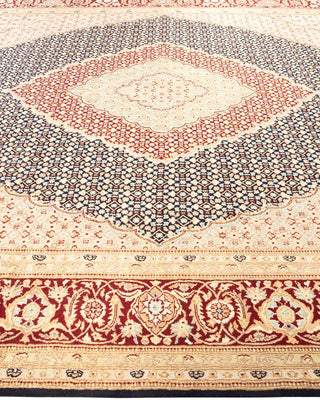 Traditional Mogul Blue Wool Area Rug 9' 2" x 12' 5" - Solo Rugs