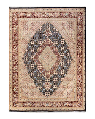 Traditional Mogul Blue Wool Area Rug 9' 2" x 12' 5" - Solo Rugs