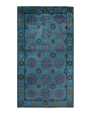 Suzani, One-of-a-Kind Handmade Area Rug - Green, 16' 8" x 9' 2" - Solo Rugs