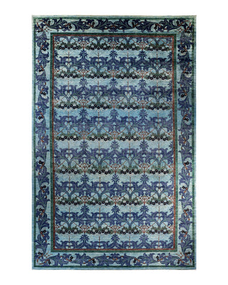 Arts & Crafts, One-of-a-Kind Handmade Area Rug - Light Blue, 18' 1" x 11' 10" - Solo Rugs