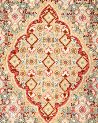 Traditional Mogul Orange Wool Area Rug 9' 2" x 12' 5" - Solo Rugs