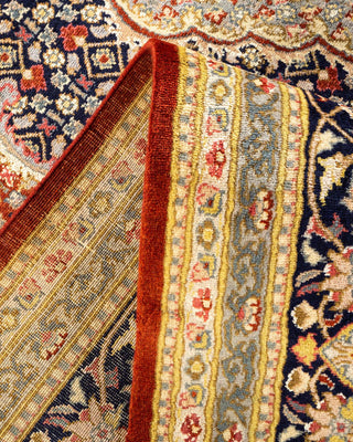 Traditional Mogul Orange Wool Area Rug 9' 2" x 12' 5" - Solo Rugs