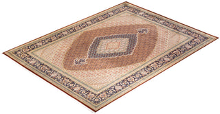 Traditional Mogul Orange Wool Area Rug 9' 2" x 12' 5" - Solo Rugs