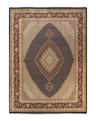 Traditional Mogul Blue Wool Area Rug 9' 2" x 12' 4" - Solo Rugs