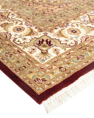 Traditional Mogul Red Wool Area Rug 9' 2" x 12' 4" - Solo Rugs