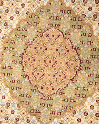 Traditional Mogul Red Wool Area Rug 9' 2" x 12' 4" - Solo Rugs