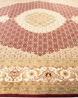 Traditional Mogul Red Wool Area Rug 9' 2" x 12' 4" - Solo Rugs