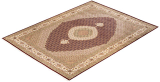 Traditional Mogul Red Wool Area Rug 9' 2" x 12' 4" - Solo Rugs