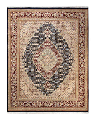Traditional Mogul Blue Wool Area Rug 8' 1" x 10' 5" - Solo Rugs