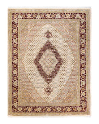 Traditional Mogul Ivory Wool Area Rug 8' 2" x 10' 5" - Solo Rugs