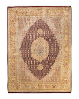Traditional Mogul Red Wool Area Rug 8' 0" x 10' 5" - Solo Rugs